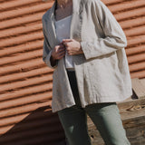 VICTORIA-2 oversized linen jacket