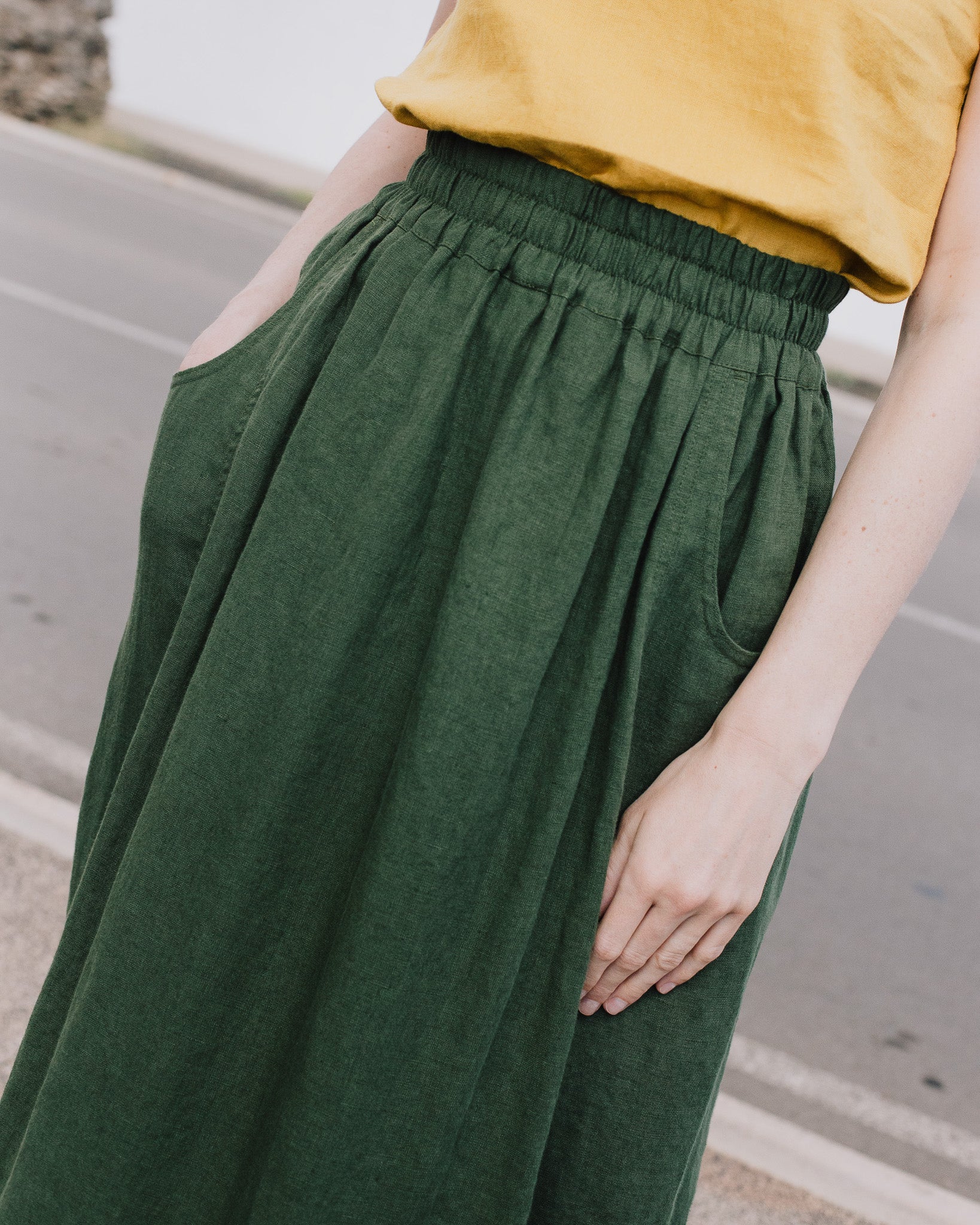 OIA gathered linen skirt - notperfectlinen