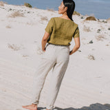 DOOLIN high-waisted linen pants