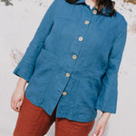 HELSINKI button down linen jacket - notperfectlinen