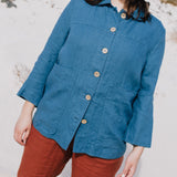 HELSINKI button down linen jacket - notperfectlinen