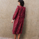 LEILA tiered linen dress