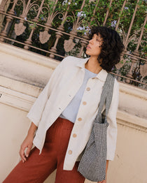 HELSINKI button down linen jacket - notperfectlinen