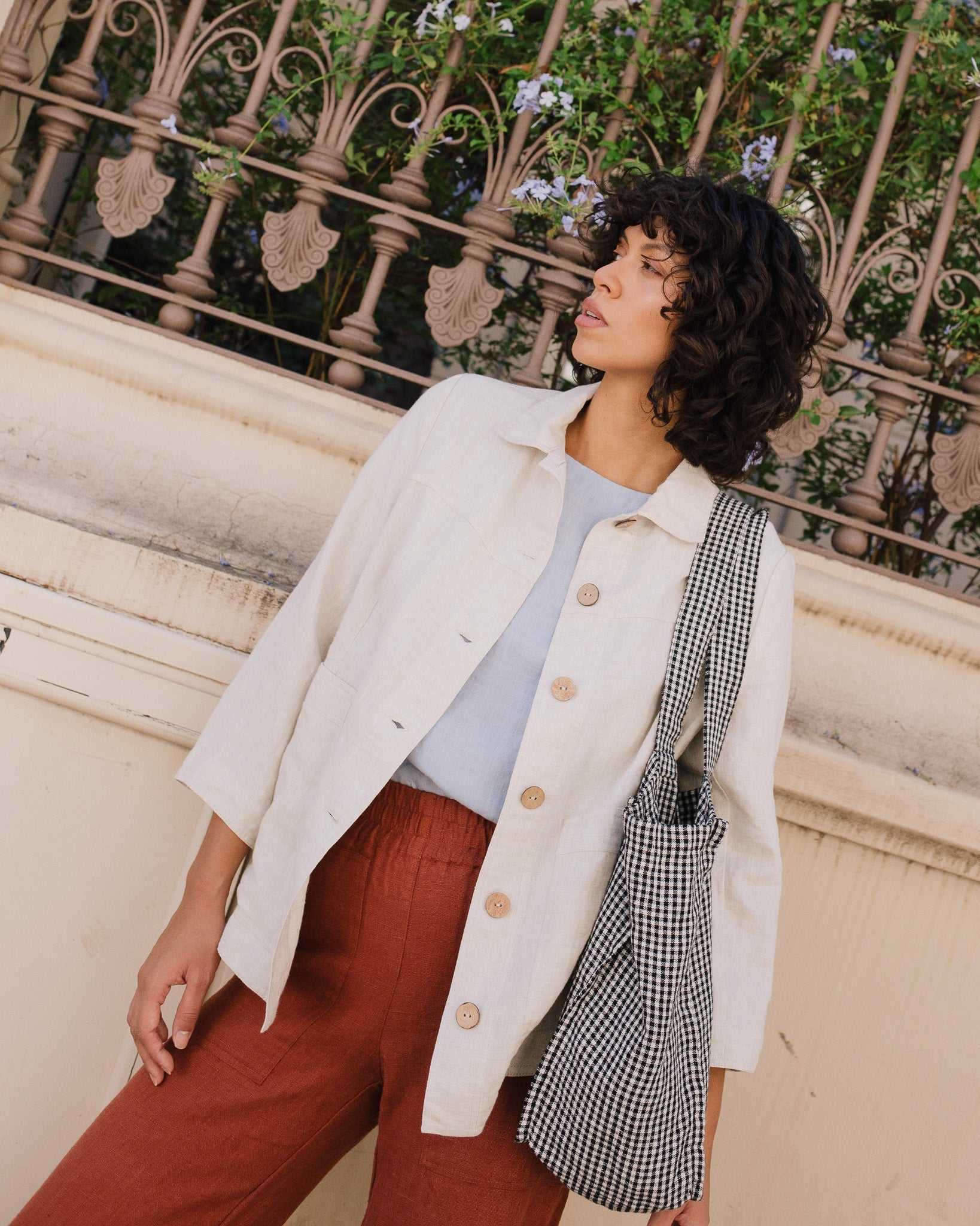 HELSINKI button down linen jacket - notperfectlinen