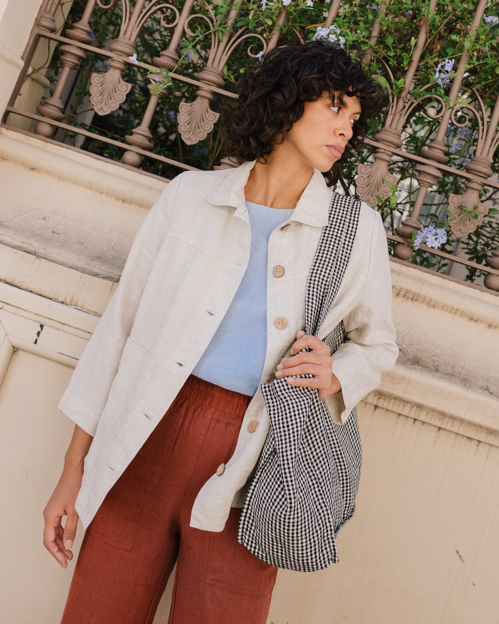 HELSINKI button down linen jacket - notperfectlinen