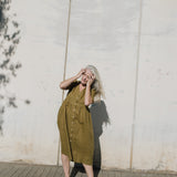 RONDA button down linen dress