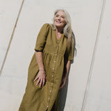 RONDA button down linen dress