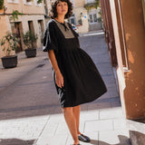 SIGNATURE linen dress in midi length