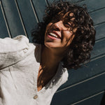 ISLA elbow sleeve linen shirt - notperfectlinen