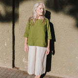 JANUARY loose linen top