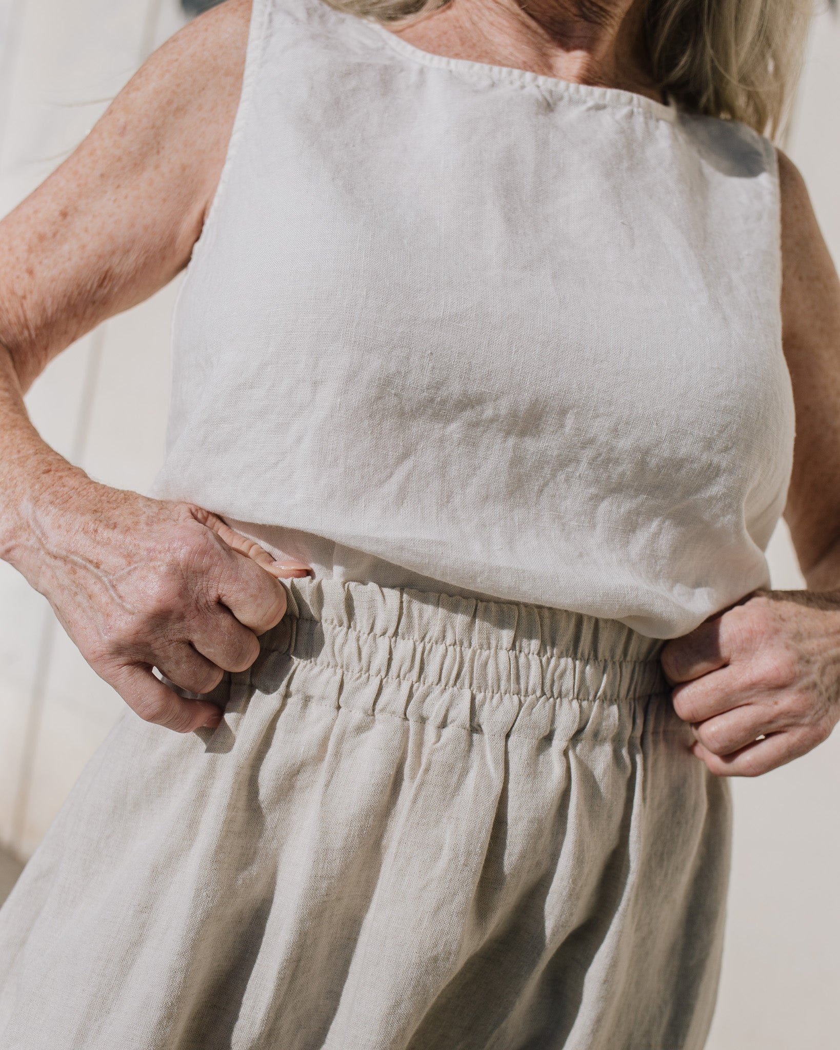 SION gathered linen skirt - notPERFECTLINEN