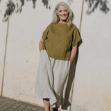 GORDES boxy linen top