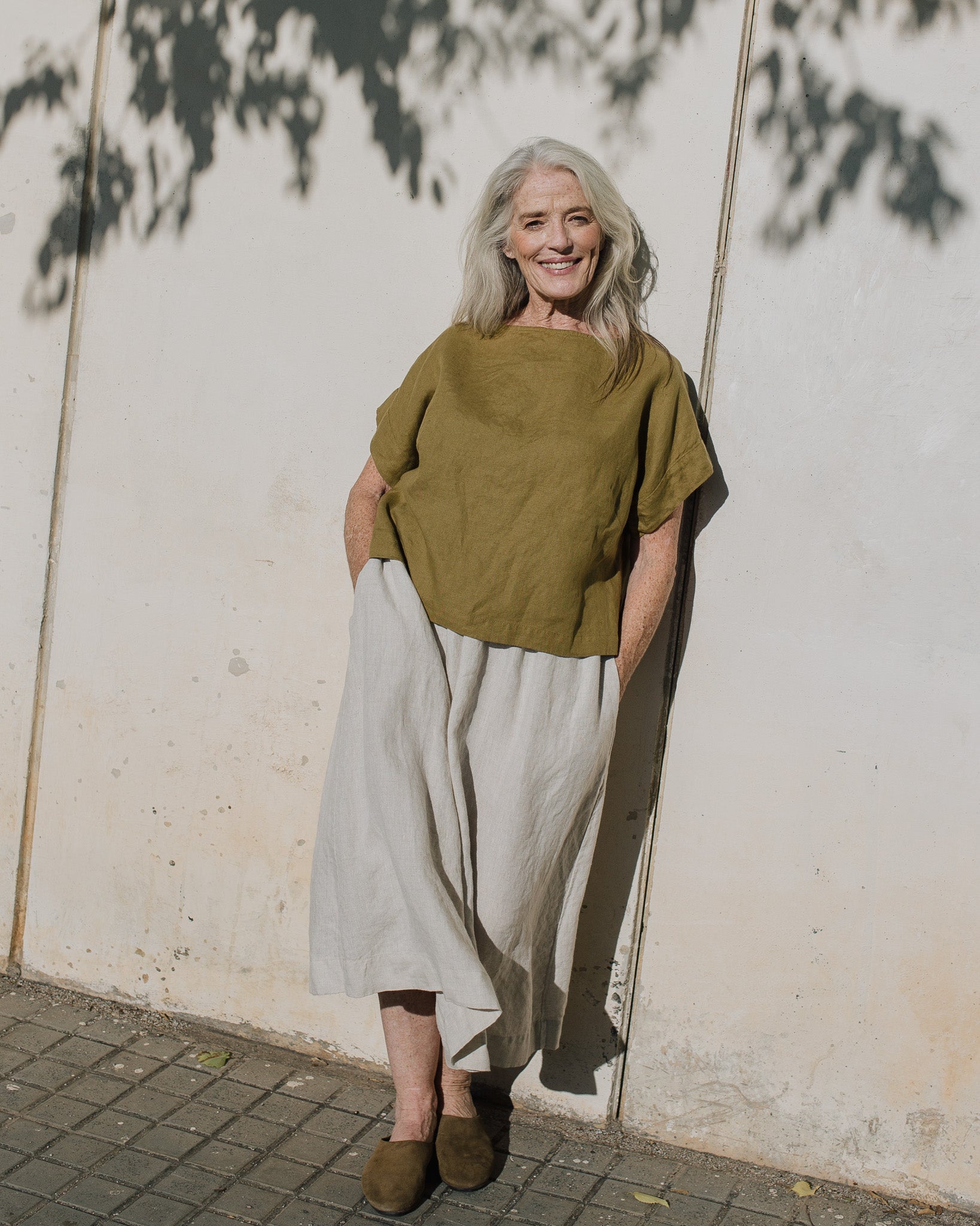 GORDES boxy linen top - notperfectlinen