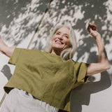 GORDES boxy linen top - notperfectlinen