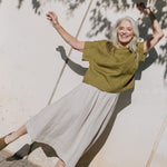 SION gathered linen skirt - notPERFECTLINEN
