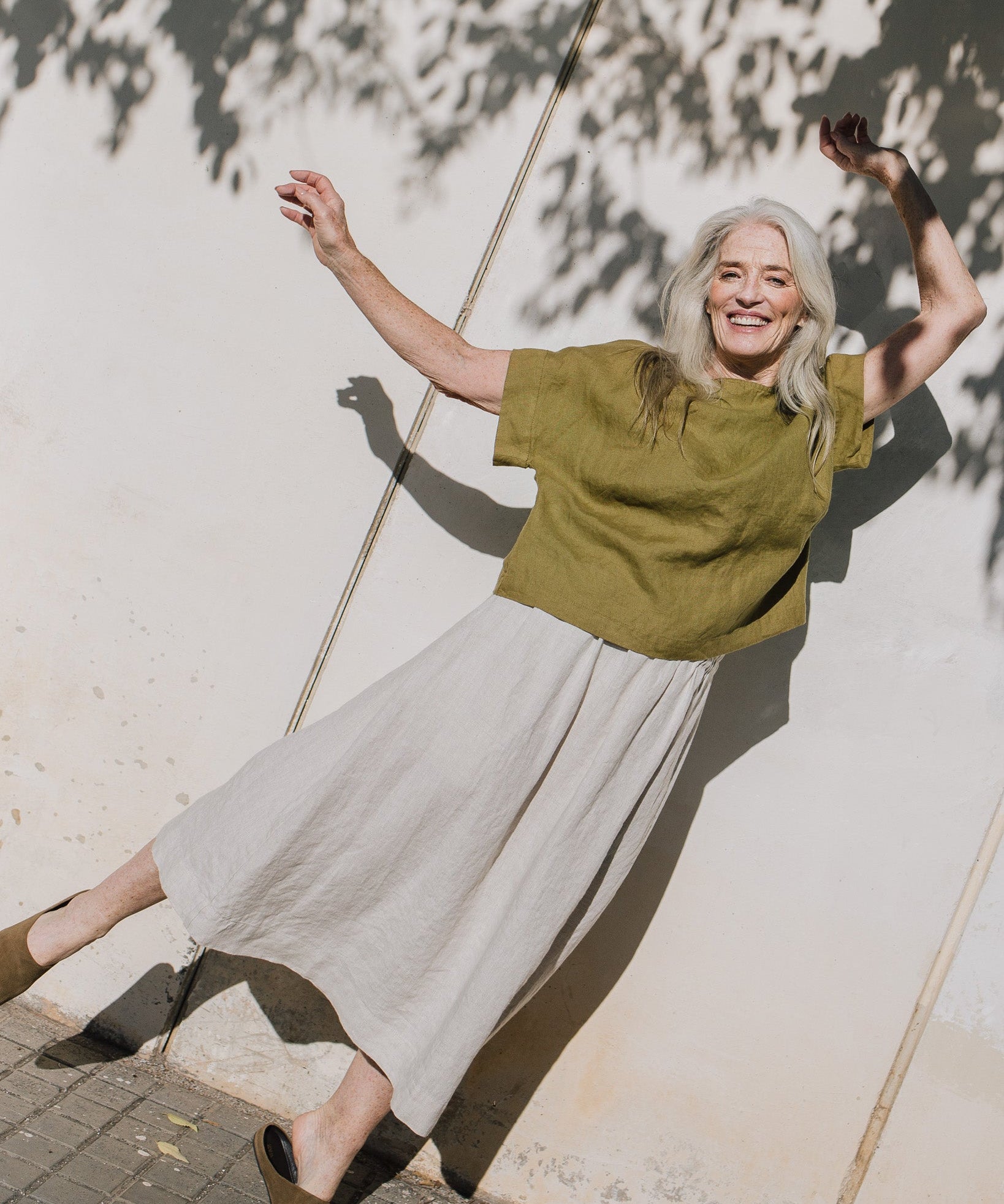 SION gathered linen skirt - notPERFECTLINEN