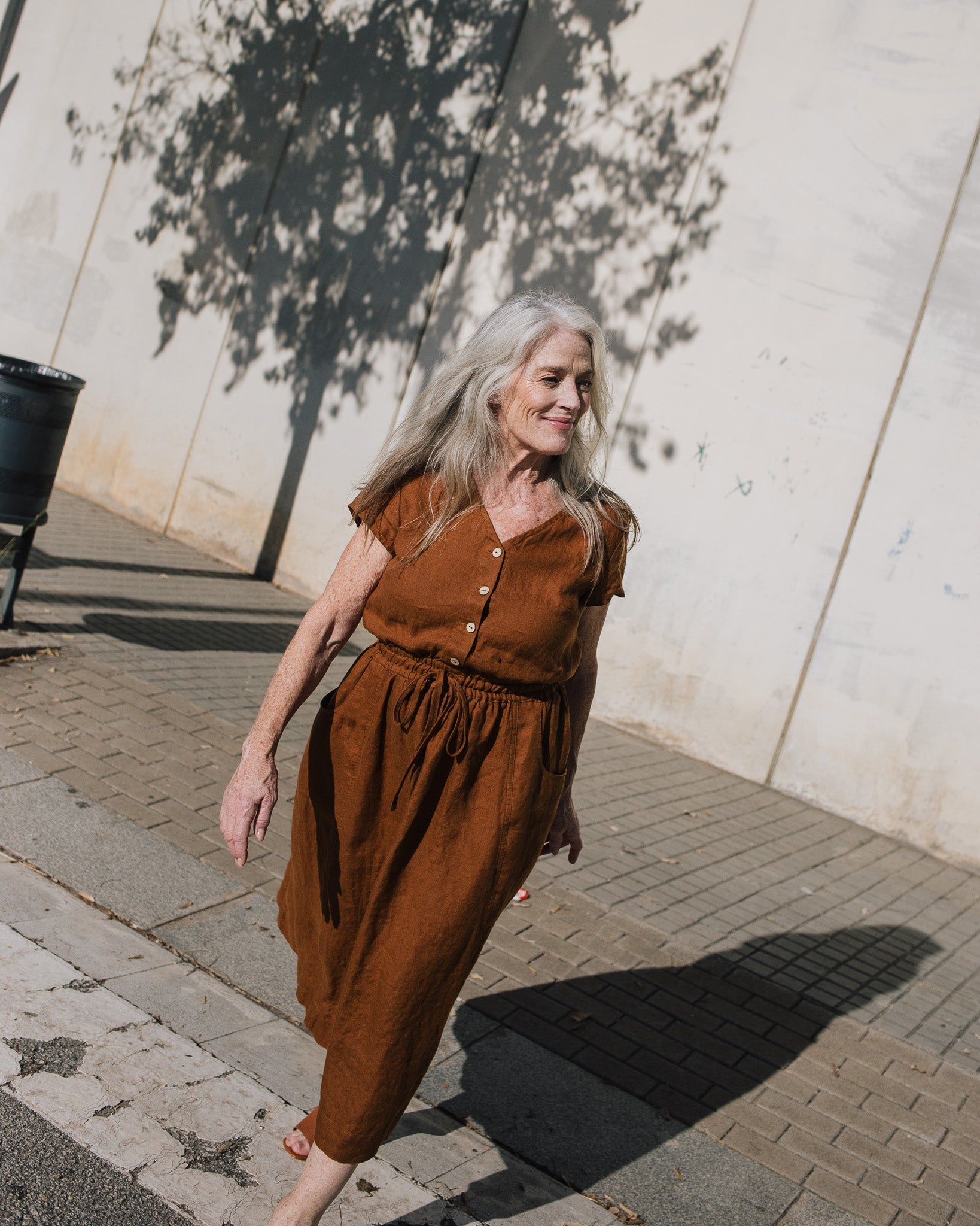 REINE waisted linen dress - notPERFECTLINEN