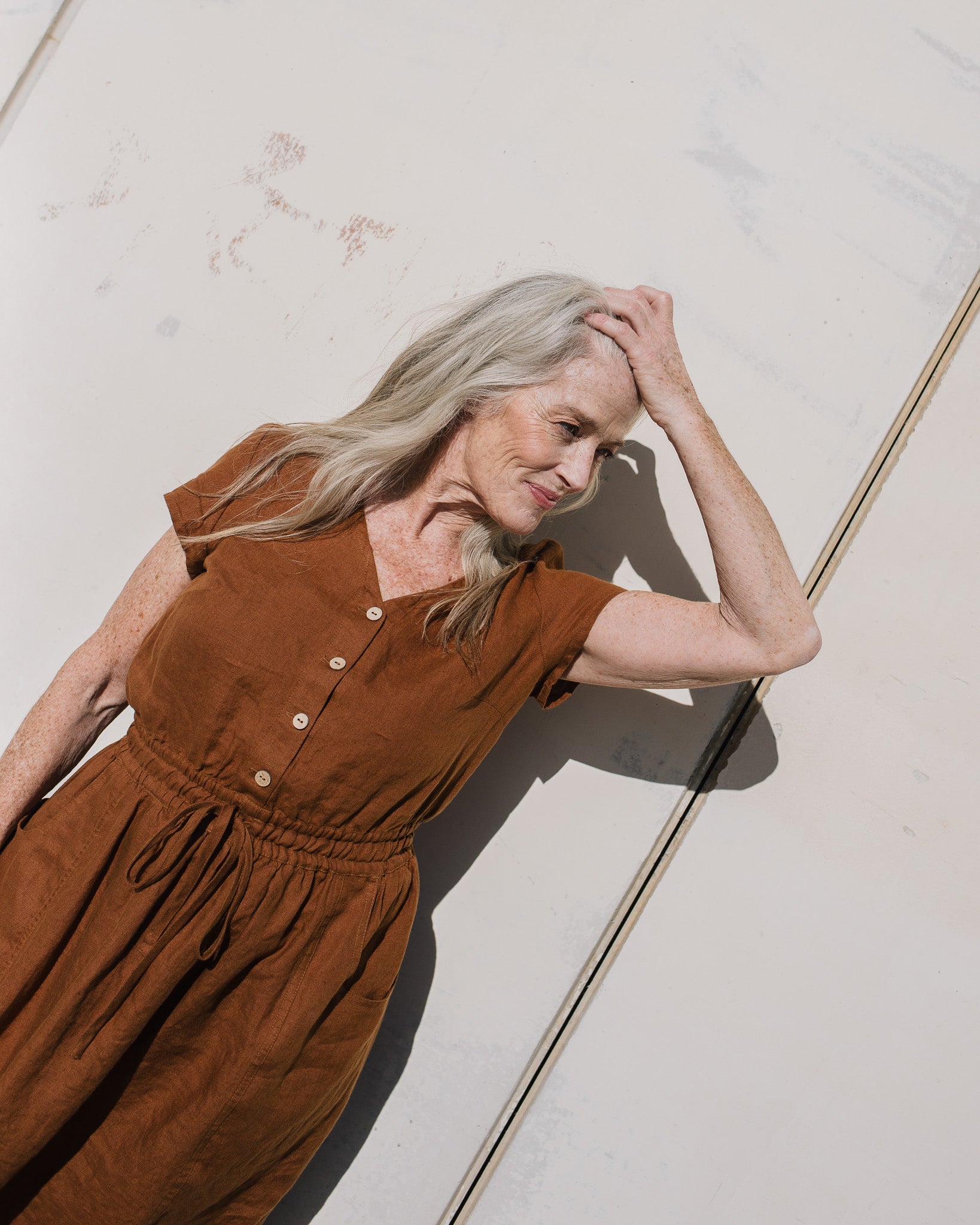 REINE waisted linen dress - notPERFECTLINEN