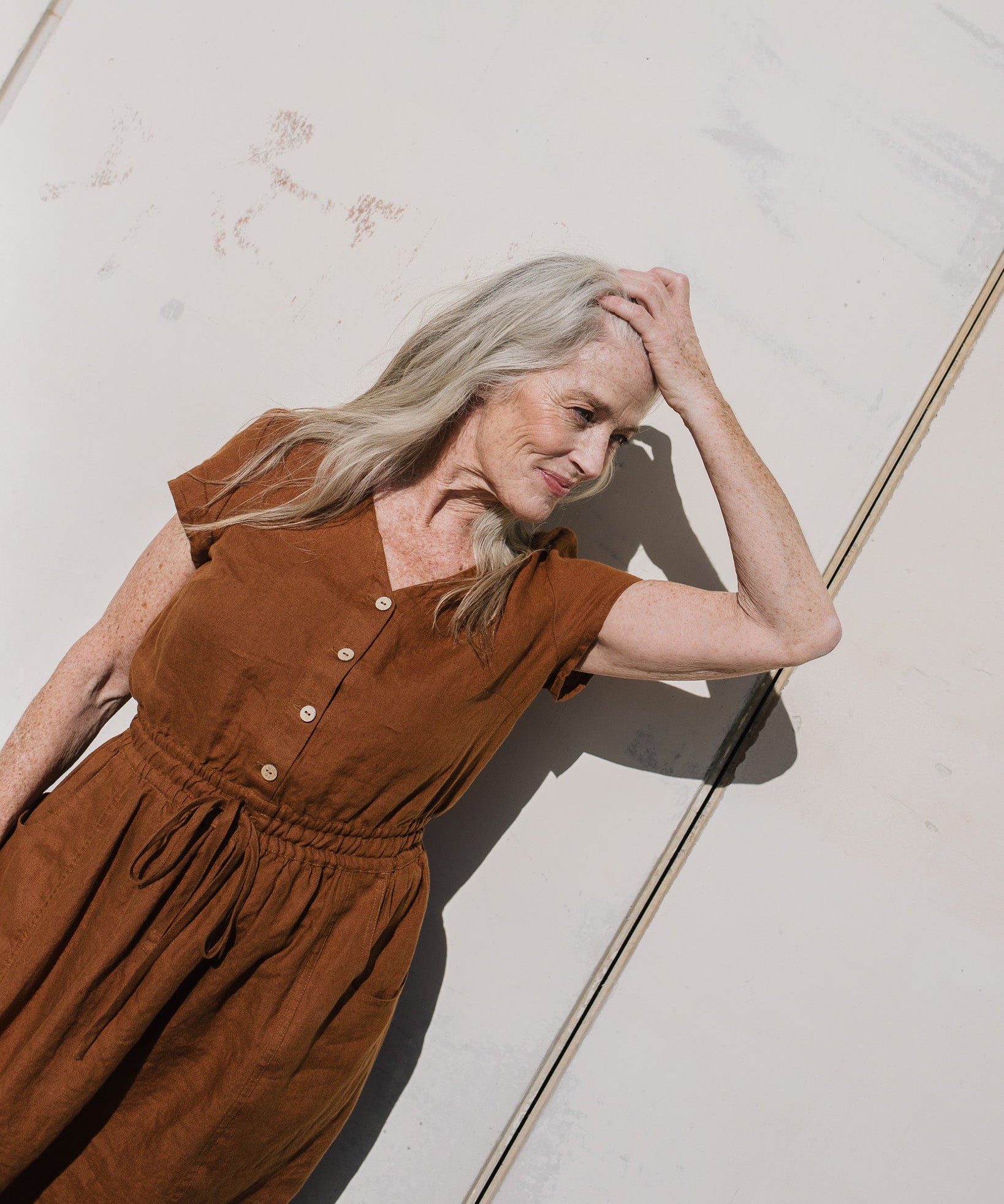 REINE waisted linen dress - notPERFECTLINEN