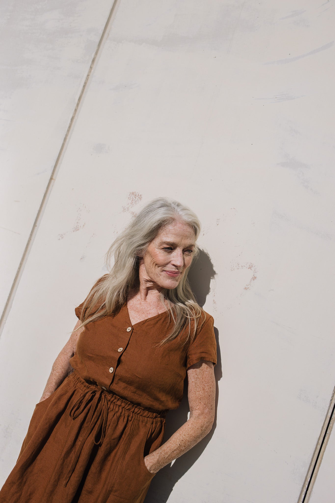 REINE waisted linen dress - notPERFECTLINEN