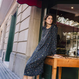 LEILA tiered linen dress