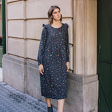 LEILA tiered linen dress