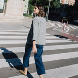 R: PUGLIA linen pants (Size: XS; Color: Charcoal Blue)