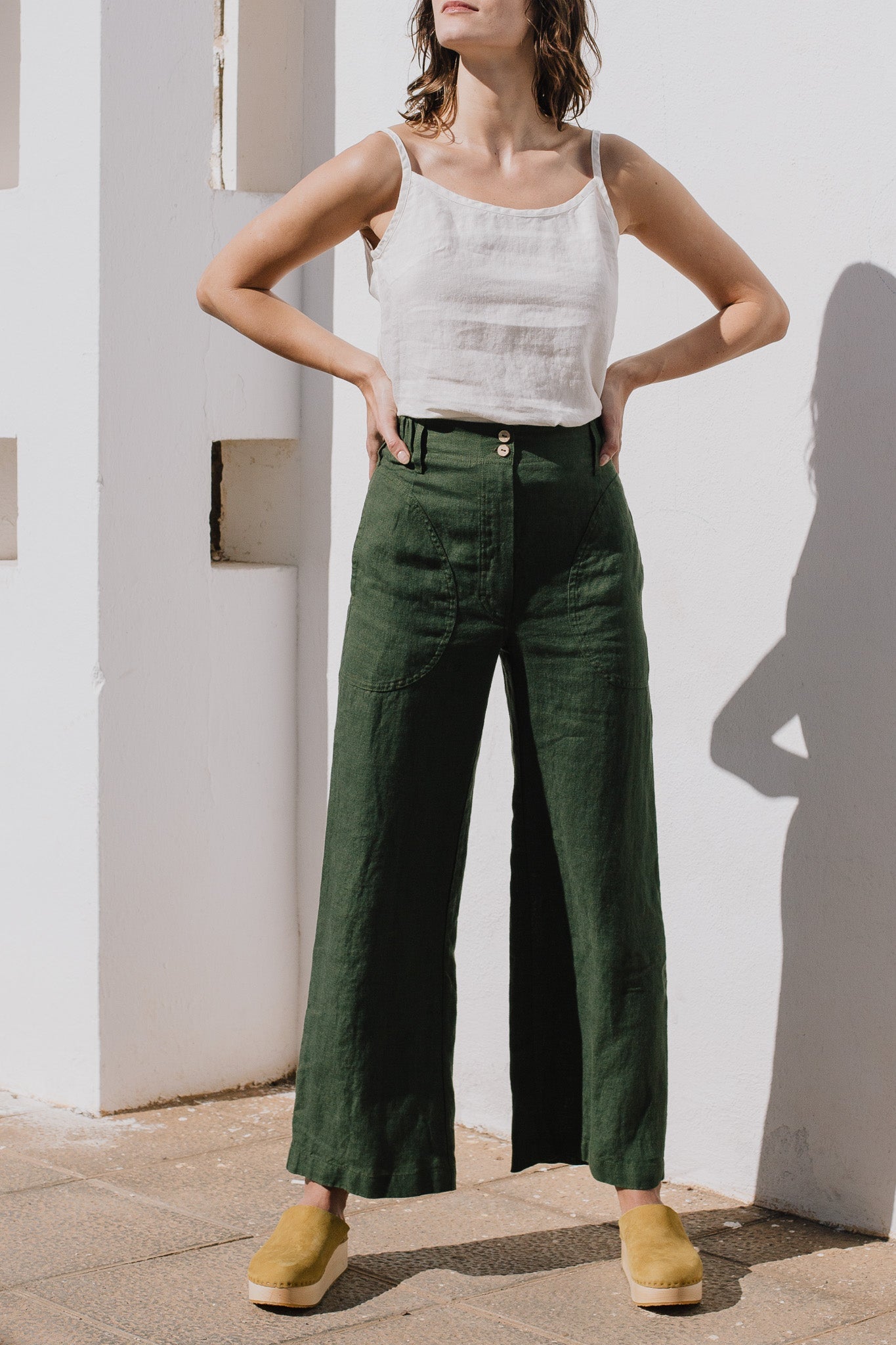 SARAH fit and flare pants - notPERFECTLINEN