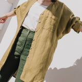 LIVORNO oversized linen shirt