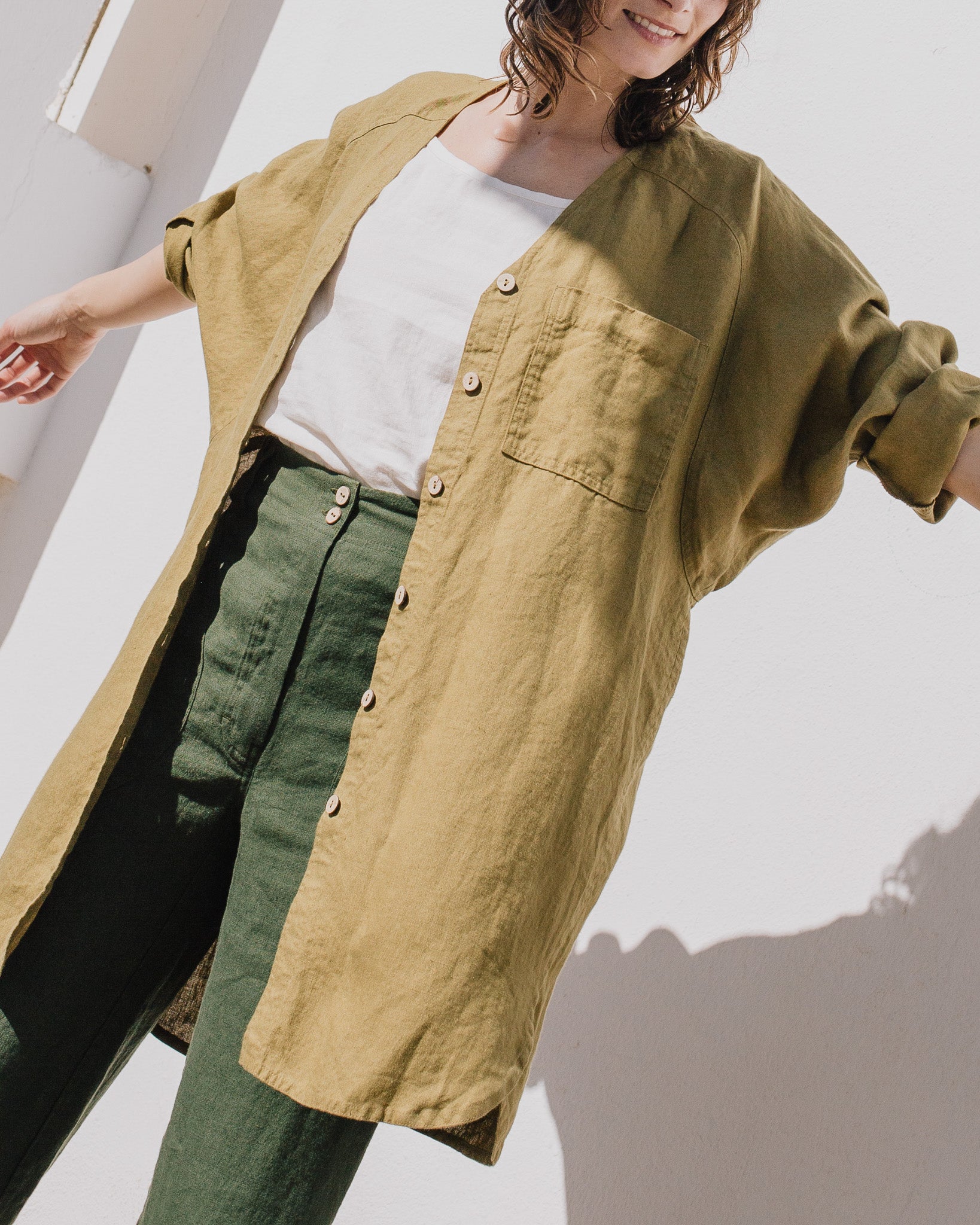 LIVORNO oversized linen shirt - notperfectlinen