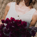 VALLEY front brass snaps linen dress - notPERFECTLINEN