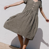 VOLUME-3 oversized linen dress with short sleeves - notPERFECTLINEN