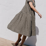 VOLUME-3 oversized linen dress with short sleeves - notPERFECTLINEN