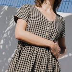 VOLUME-3 oversized linen dress with short sleeves - notPERFECTLINEN