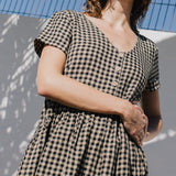 VOLUME-3 oversized linen dress with short sleeves - notPERFECTLINEN