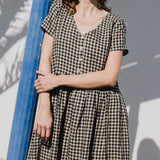 VOLUME-3 oversized linen dress with short sleeves - notPERFECTLINEN