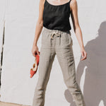 ATHENS drawstring linen pants - notperfectlinen