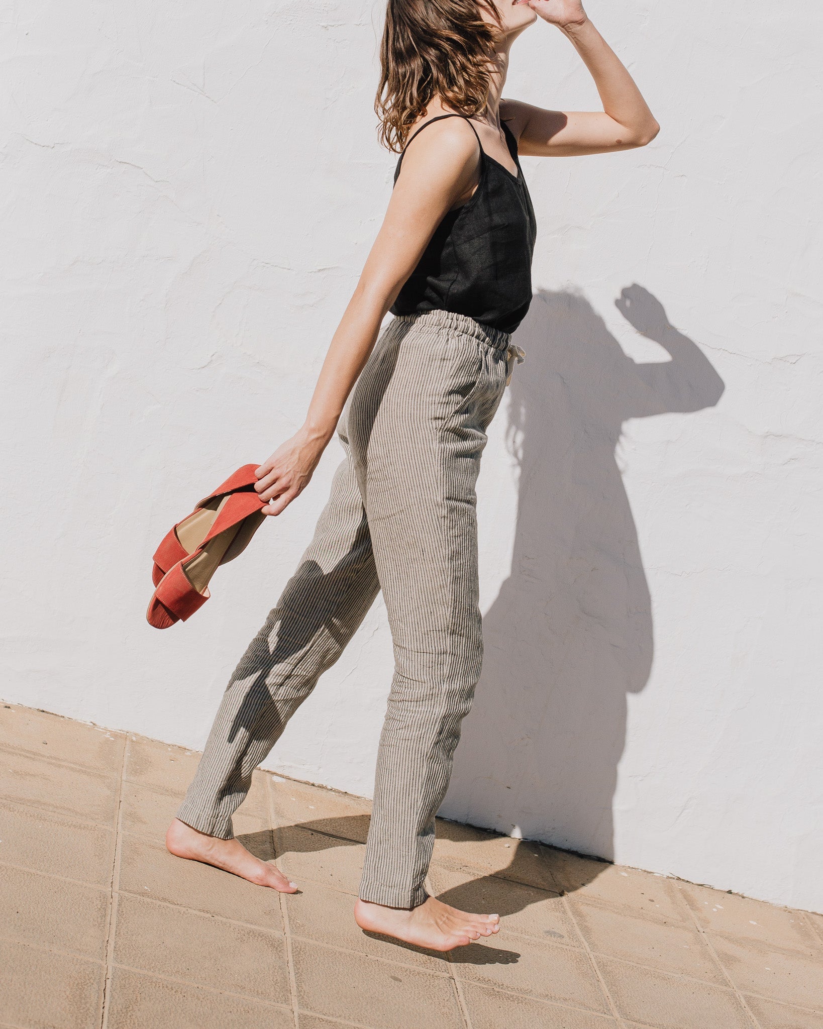 ATHENS drawstring linen pants - notperfectlinen