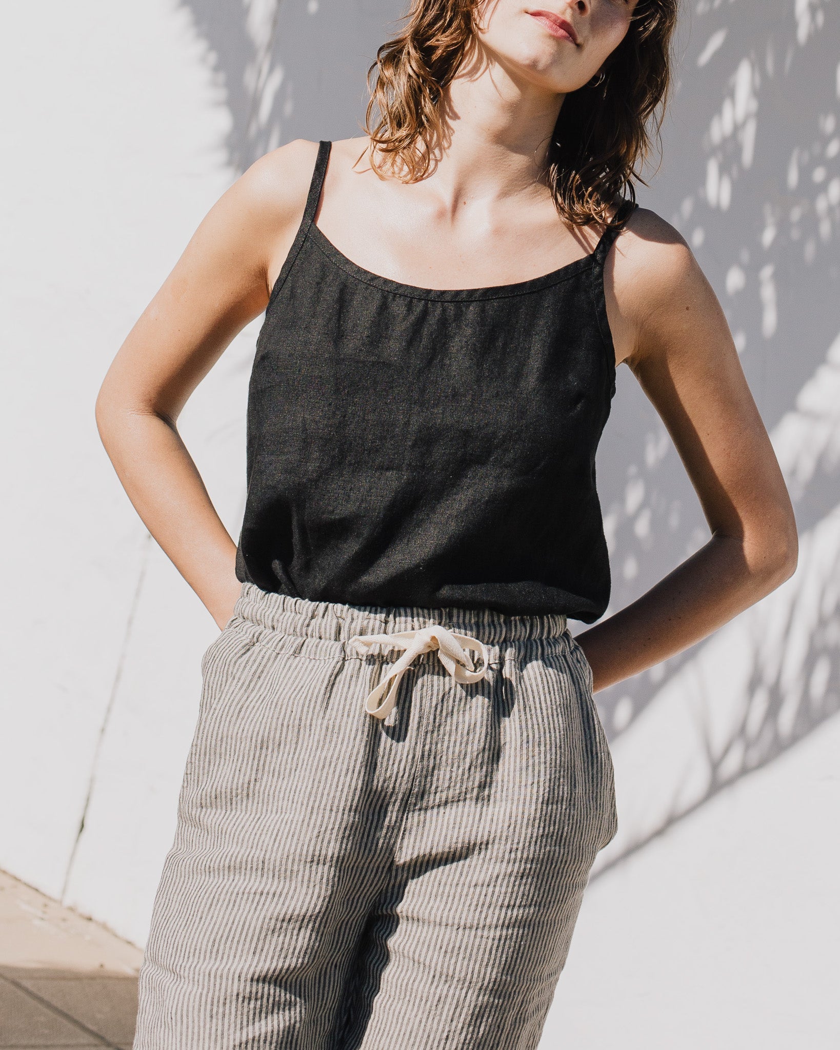 ATHENS drawstring linen pants - notperfectlinen