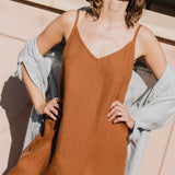 LANGLEY slip linen dress