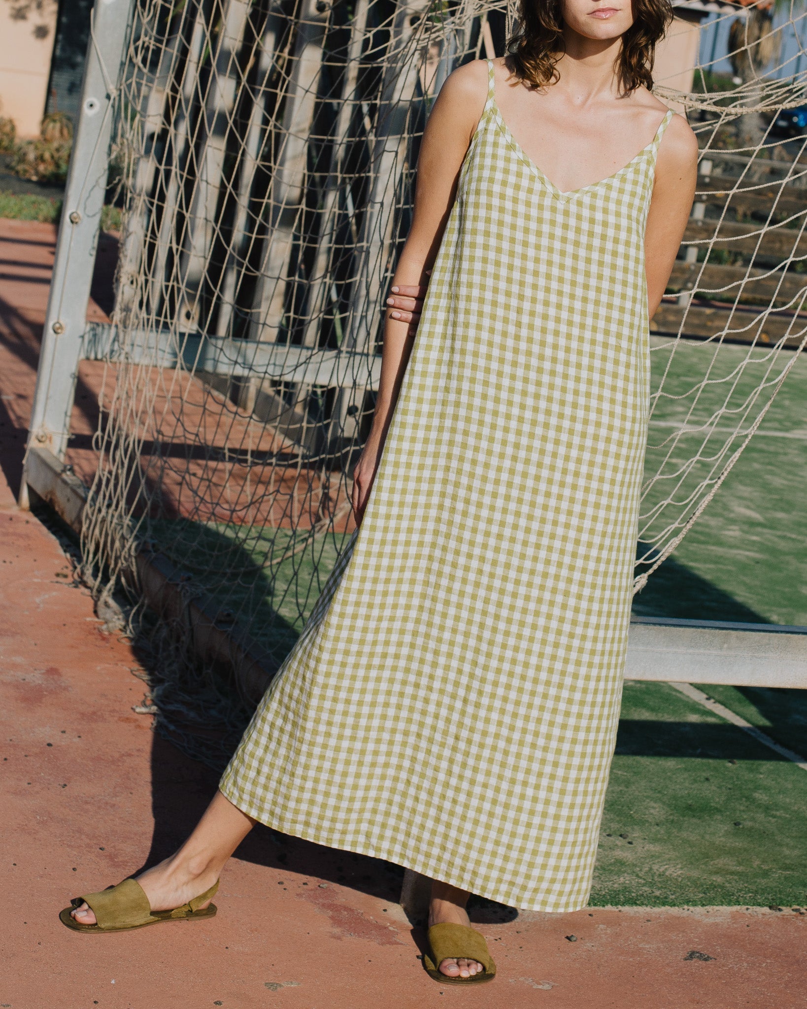 LANGLEY-2 maxi slip linen dress - notperfectlinen