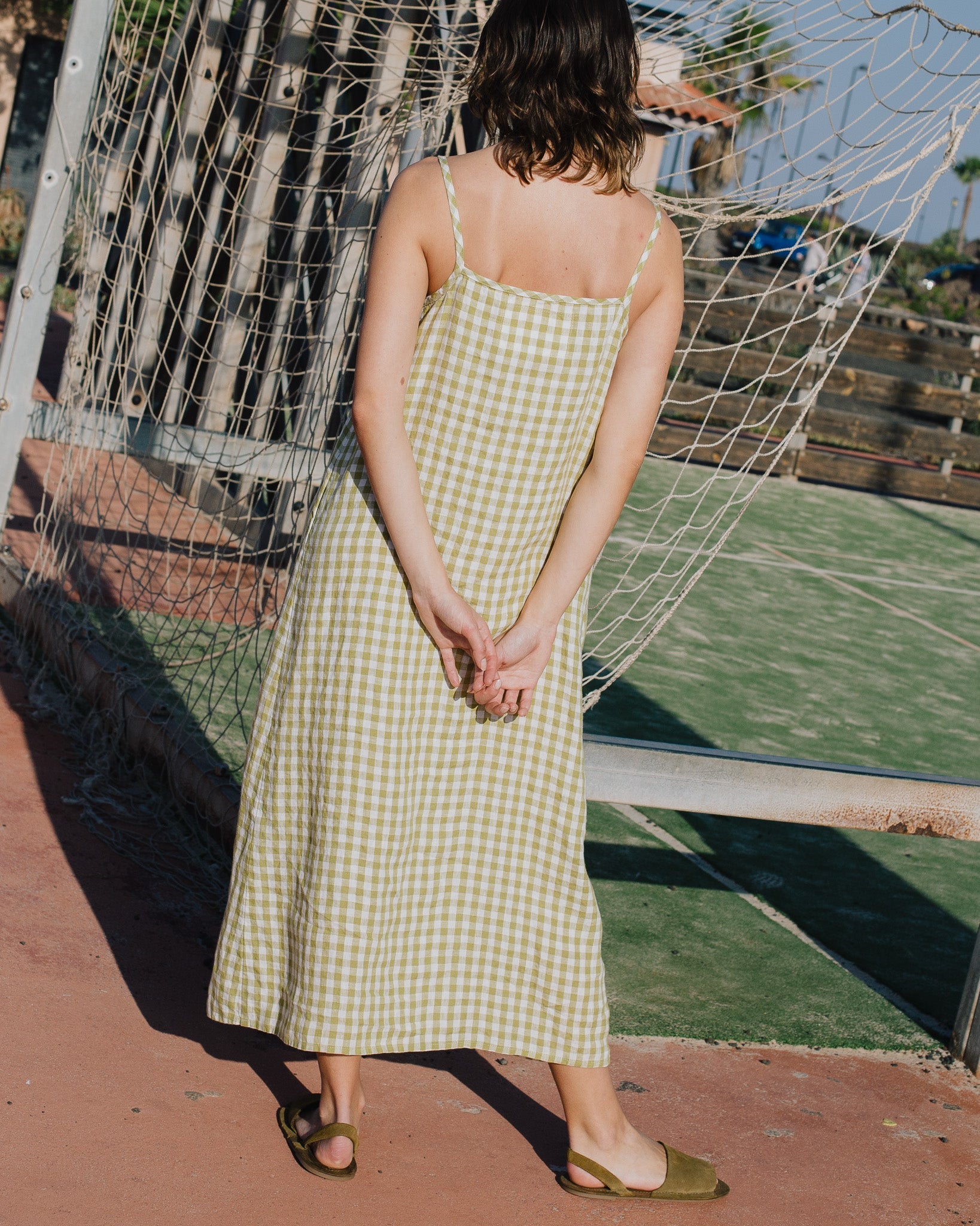 LANGLEY-2 maxi slip linen dress - notperfectlinen