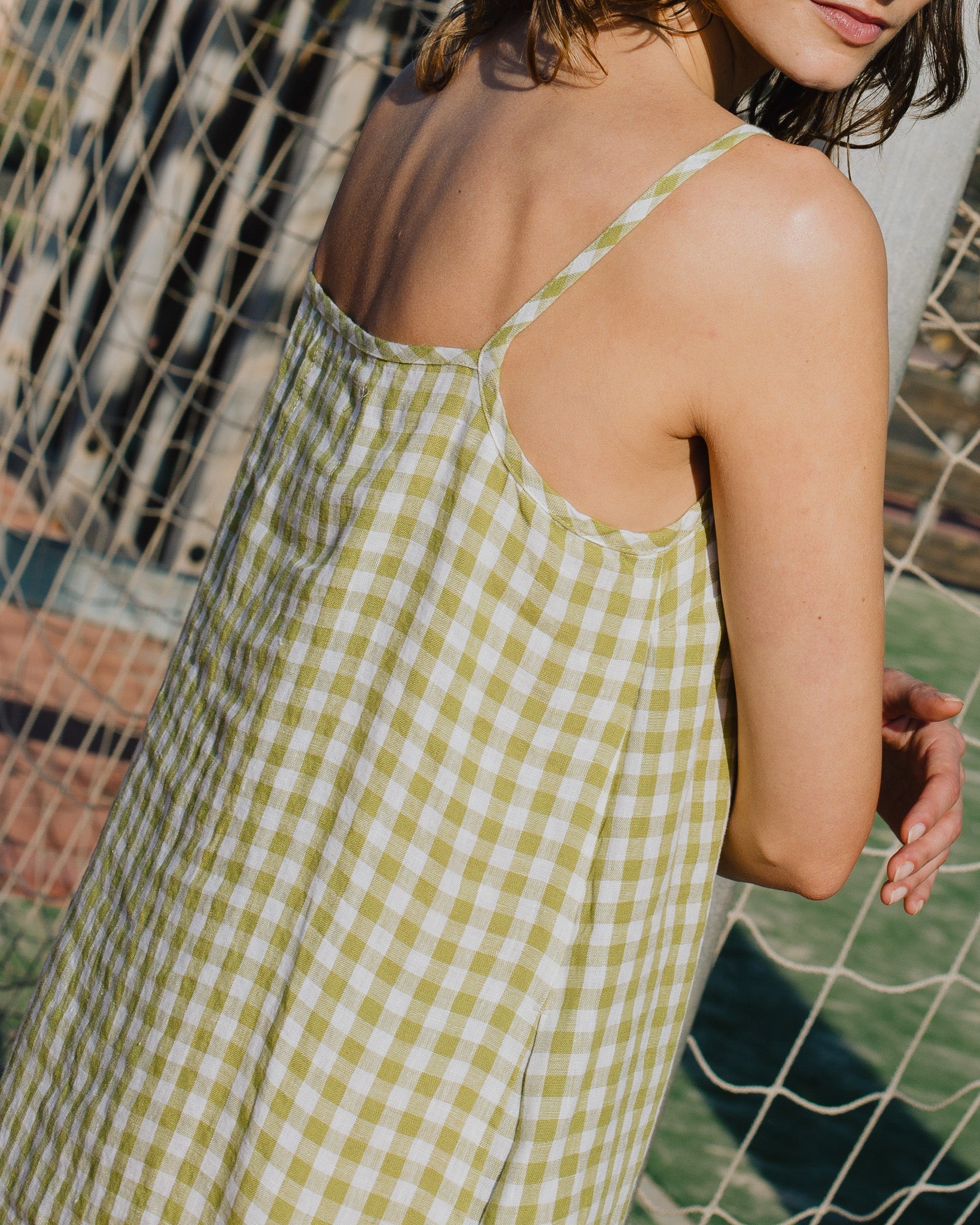 LANGLEY-2 maxi slip linen dress - notperfectlinen