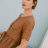 ASTORIA drawstring linen dress