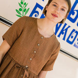 ASTORIA drawstring linen dress