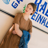 ASTORIA drawstring linen dress
