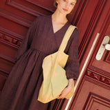 BIEL wrap-front linen dress