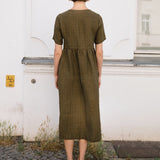ASTORIA drawstring linen dress