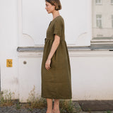 ASTORIA drawstring linen dress
