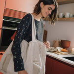 Linen Yoga Tote Bag (in Heavy Beige) - notperfectlinen
